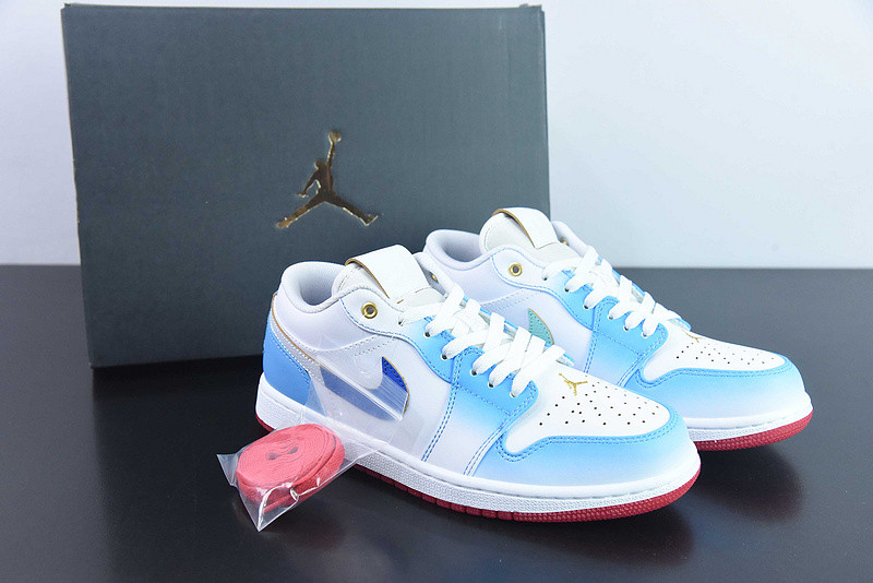 air jordan 1 low gs white university blue fn8895-141